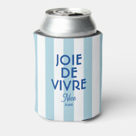 Enfriador De Latas Joie De Vivre Nice Blue Cabana Stripe French