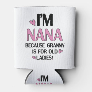 Enfriador De Latas Joven Nana Gráfica Nana Clipart Diseño Arte Abuelo