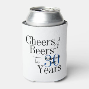 Enfriador De Latas Jubilación de 30 años Saluda Cerveza Azul Fiesta F