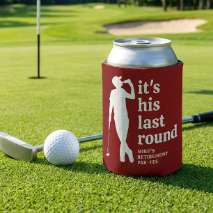 Enfriador De Latas Jubilación Divertida de Golf Rojo