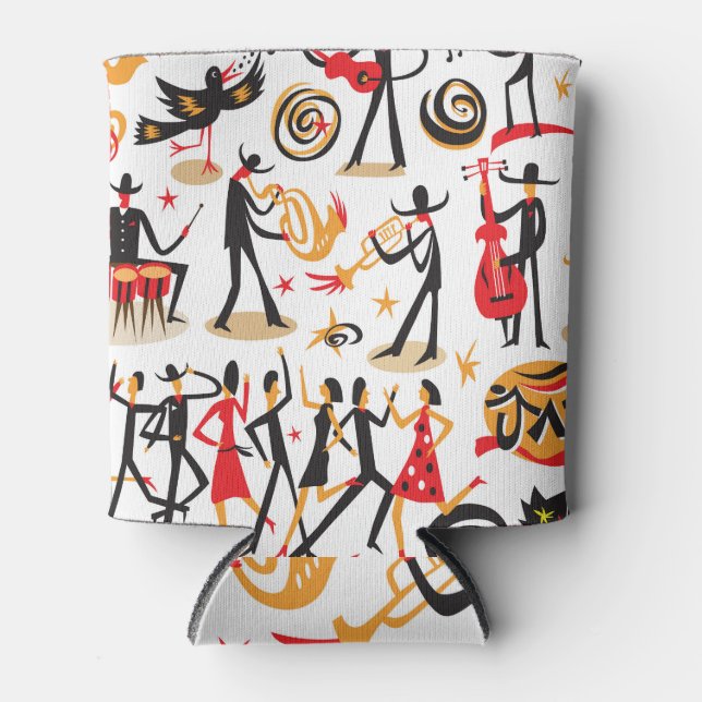 Enfriador De Latas Juego de iconos de jazz: fondo blanco aislado (Anverso)
