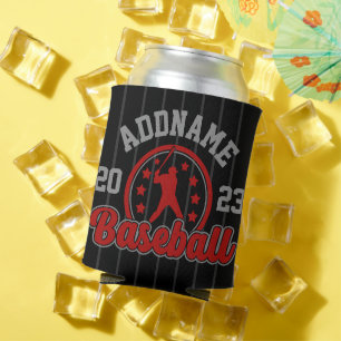 Enfriador De Latas Juego de jugador de equipo de béisbol con nombre p