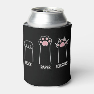 Enfriador De Latas Juego de Piedra Papel Tijera Mano Gato Animal Aman