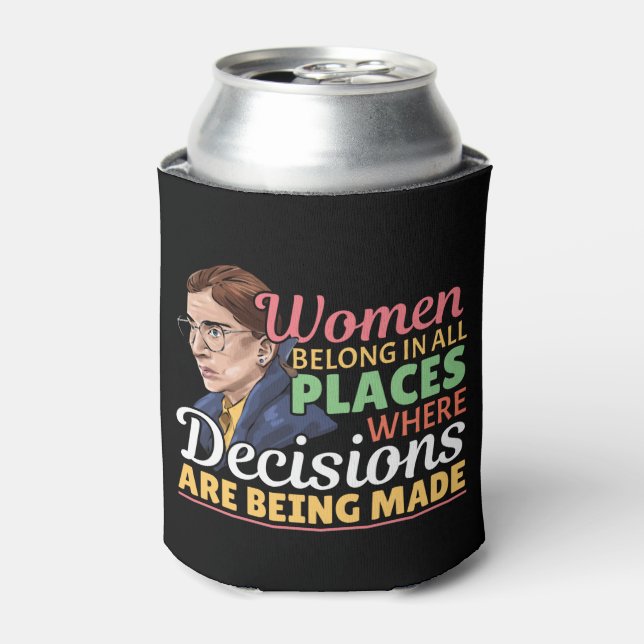 Enfriador De Latas Juez de abogada feminista de Ruth Bader Ginsburg (Lata Anverso)