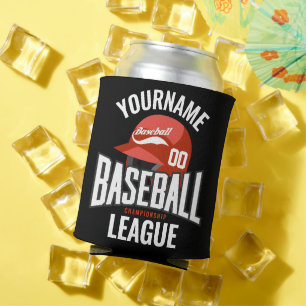Enfriador De Latas Jugador de béisbol personalizado NOMBRE Equipo Cha