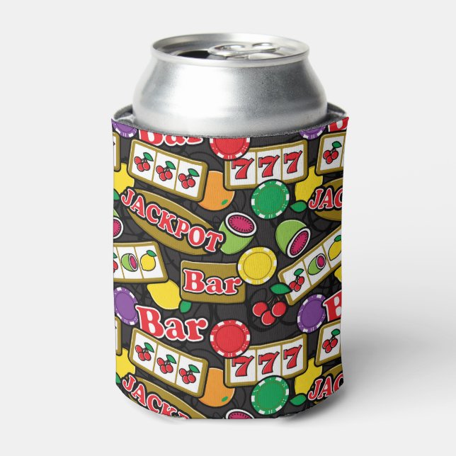 Enfriador De Latas Jugador de Croupier Poker de Casino Penny Slots (Lata Anverso)