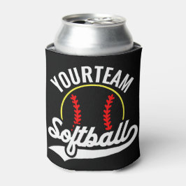 Enfriador De Latas Jugador de Equipo de Softbol ADD NOMBRE Personaliz