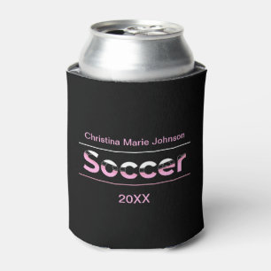 Enfriador De Latas Jugador de fútbol arte Minimalista de palabras - A