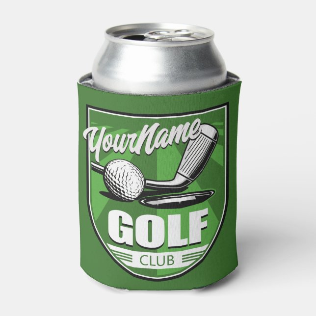Enfriador De Latas Jugador de Golf Club NAME Pro Golfer Personalizado (Lata Anverso)