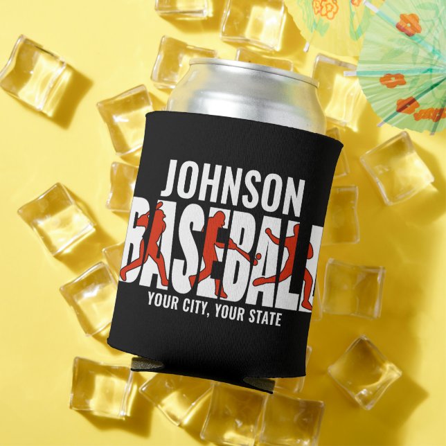 Enfriador De Latas Jugador de Juego de Béisbol ADD NAME (Verano in situ)