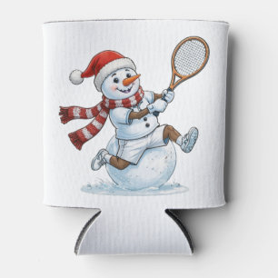 Enfriador De Latas Jugador de Tenis Muñeco de Nieve Navidad 2026 Fies