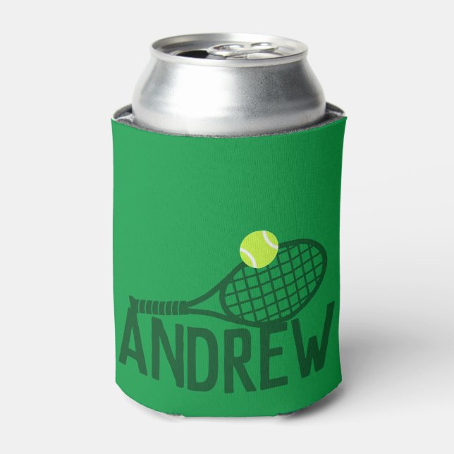 Enfriador De Latas Jugador de tenis personalizado (Lata Anverso)