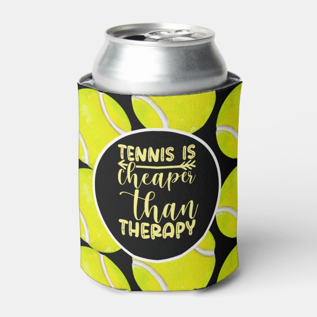 Enfriador De Latas Jugador de tenis Refrigerador de bebidas (Lata Anverso)