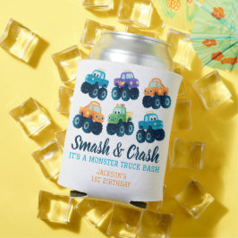 Enfriador De Latas Juguete de camión de monstruos y accidente Cumplea
