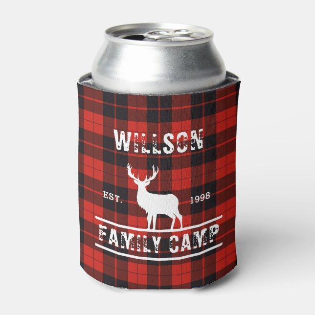 Enfriador De Latas Juguete de tartán escocés de Family Camp Cunningha (Lata Anverso)