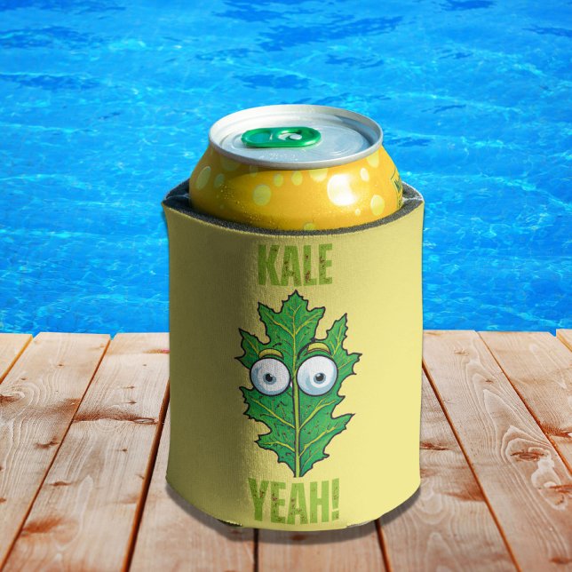 Enfriador De Latas Kale Yeah Funny Veggie Pun (Subido por el creador)