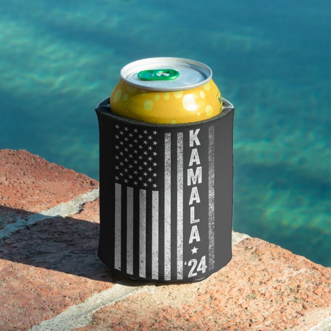 Enfriador De Latas Kamala Bandera Americana Presidente Elección EEUU (Piscina in situ)