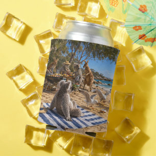 Enfriador De Latas Kanguroos y Koalas Barbacoa en la Playa