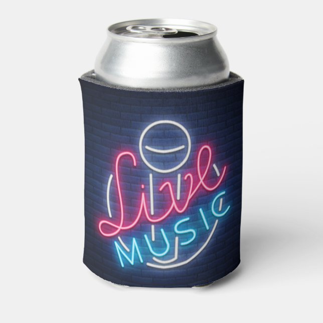 Enfriador De Latas Karaoke Neon Lighting Cured Word Art Word Textos (Reverso de la lata)
