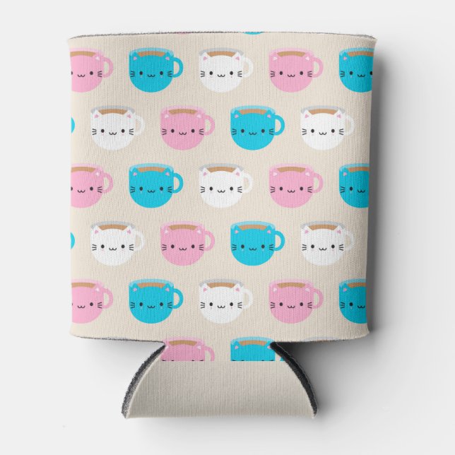 Enfriador De Latas Kawaii Cats Cup of Tea (Anverso)
