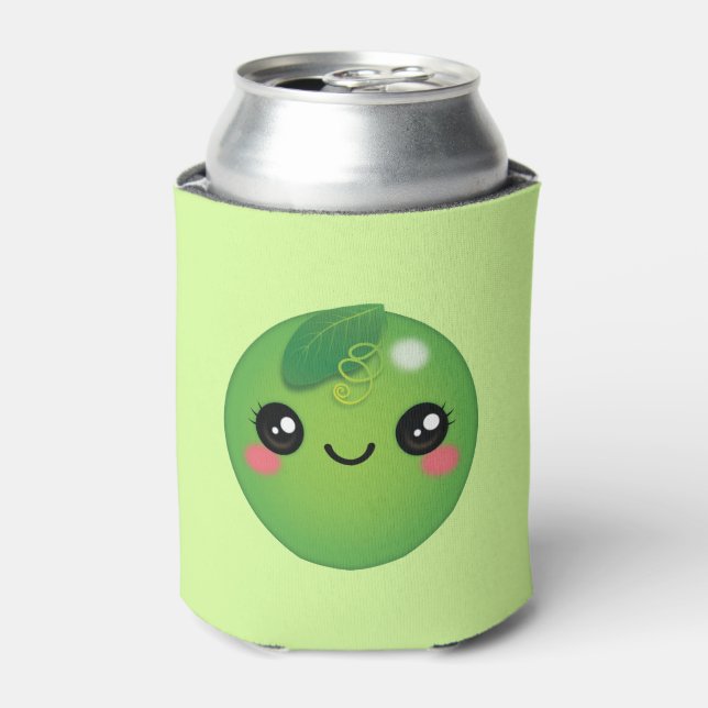 Enfriador De Latas Kawaii Pea Refrigerador de bebidas (Lata Anverso)