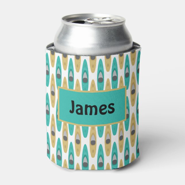 Enfriador De Latas Kayaking Blue Taupe Watersport (Lata Anverso)