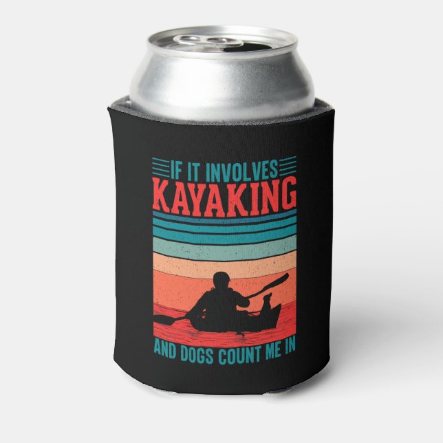 Enfriador De Latas Kayaks y perros me cuentan (Reverso de la lata)