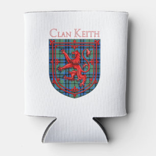 Enfriador De Latas Keith Tartan Scottish Plaid Lion Rampant