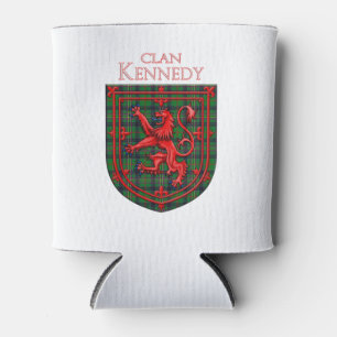 Enfriador De Latas Kennedy Tartan Scottish Plaid Lion Rampant