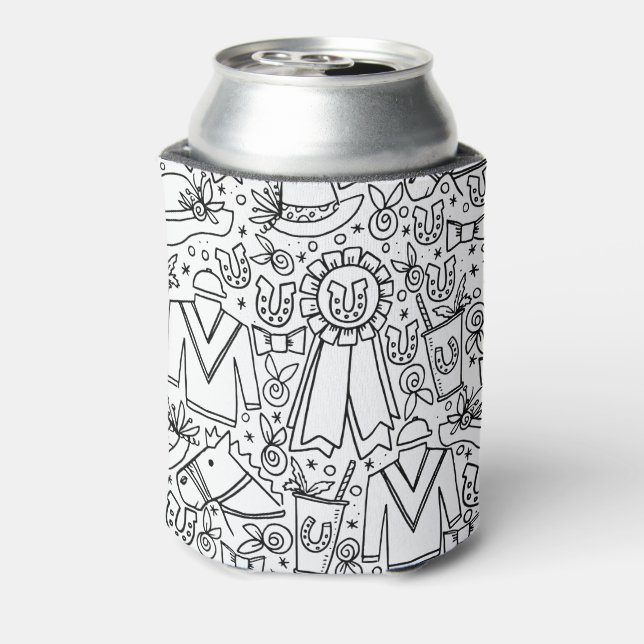 Enfriador De Latas Kentucky Derby Fiesta Coozie (Reverso de la lata)
