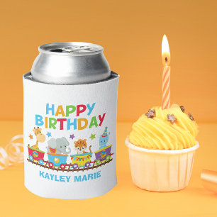 Enfriador De Latas Kids Circus Animal Train Personalizado Fiesta de C