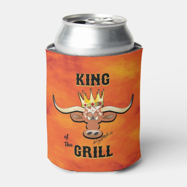 Enfriador De Latas King Of The Grill - Longhorn Steer (Lata Anverso)