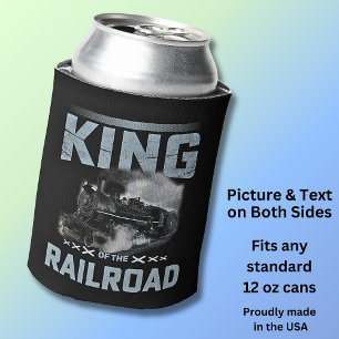 Enfriador De Latas King of the Railroad Steam Train Engine Locomotive