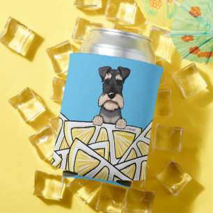 Enfriador De Latas KiniArt Life Lemons Schnauzer Refrigerador de bebi