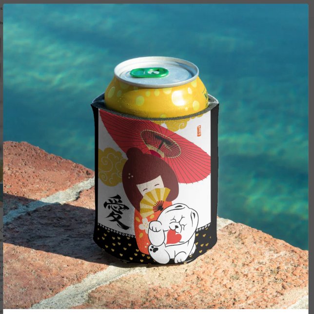 Enfriador De Latas KOKESHI LOVE  Chow dog heart Kitchen Towels (Subido por el creador)