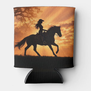 Enfriador De Latas Koozie Country Occidental de Vaquera