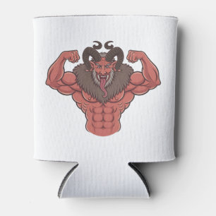 Enfriador De Latas Krampus espeluznante Navidad Flexionando músculo F