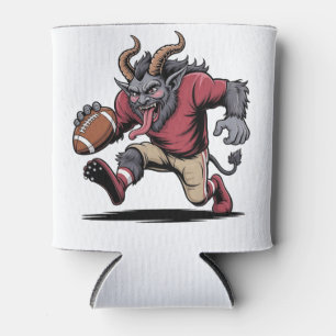 Enfriador De Latas Krampus Jugando Fútbol Navidad Fitness Navidad