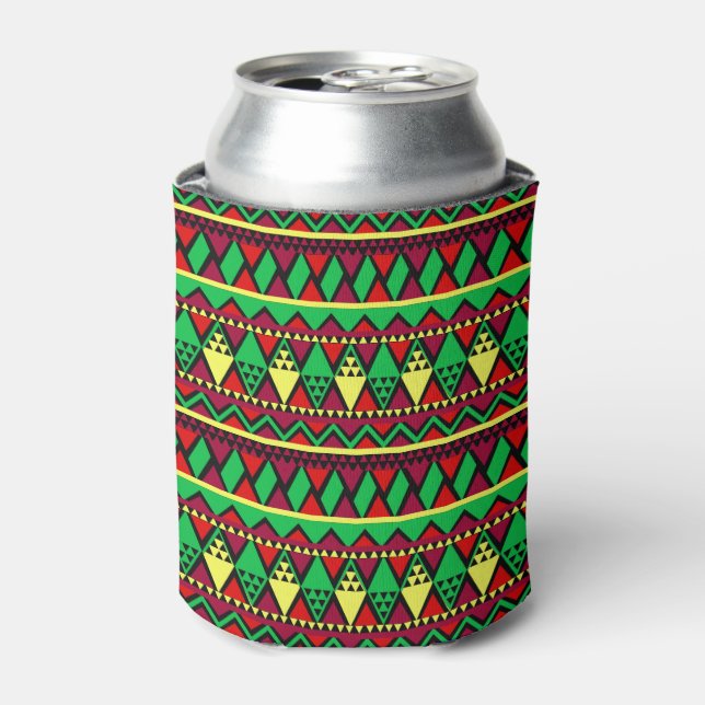 Enfriador De Latas Kwanzaa Verde amarillo rojo negro (Lata Anverso)