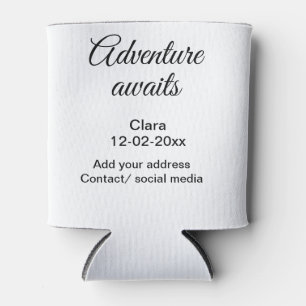 Enfriador De Latas La aventura comienza a añadir nombre fecha año lug