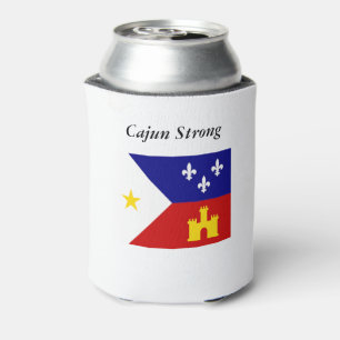 Enfriador De Latas La bandera acadiense fuerte y orgullosa de Cajun
