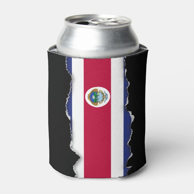 Enfriador De Latas La bandera de Costa Rica (Lata Anverso)