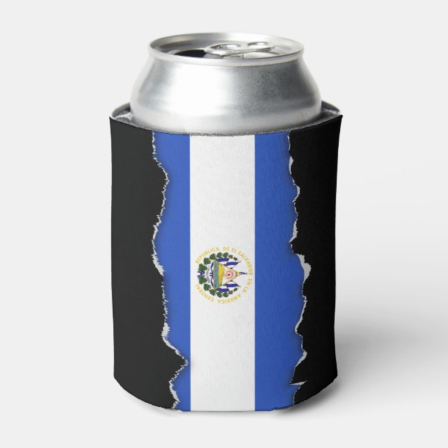 Enfriador De Latas La bandera de El Salvador (Lata Anverso)