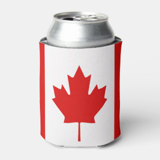 Enfriador De Latas La bandera de la hoja de arce de Canadá
