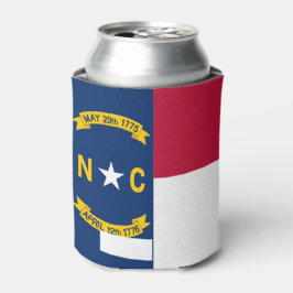 Enfriador De Latas La bandera del estado de Carolina del Norte puede 