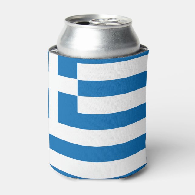 Enfriador De Latas La bandera nacional de Grecia (Lata Anverso)