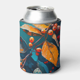 Enfriador De Latas La caída deja el aceite pintado. Follaje de otoño