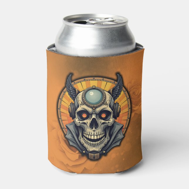 Enfriador De Latas La calavera alada.  (Lata Anverso)