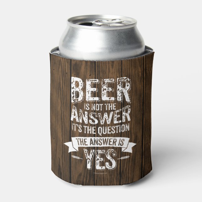 Enfriador De Latas La cerveza no es la respuesta (Lata Anverso)