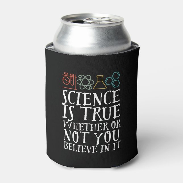 Enfriador De Latas La ciencia divertida es verdadera ciencia geek y n (Lata Anverso)